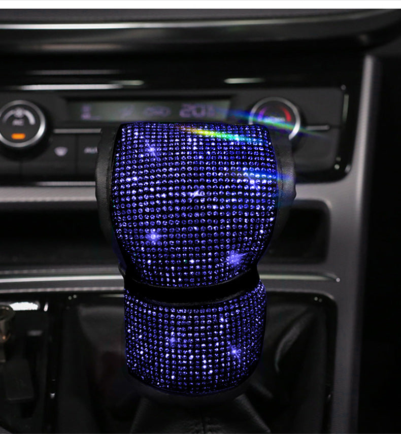 Blue Diamond Crystal Gear Cover - Luxury Car Interior Bling
