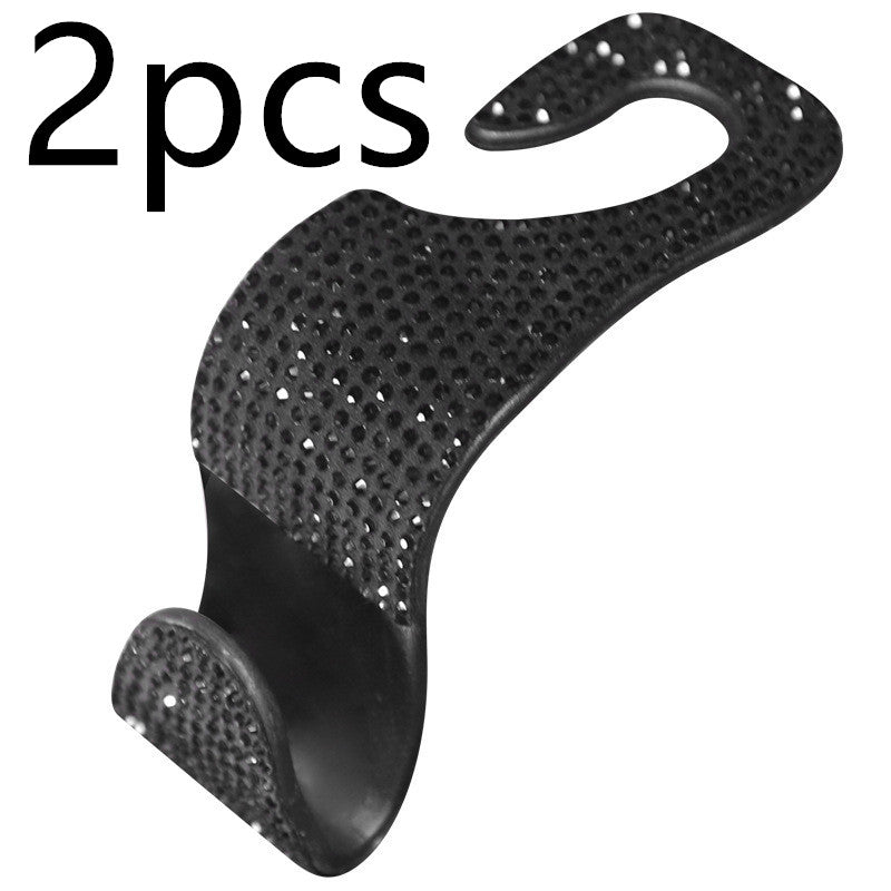 Crystal Car Seat Hooks - Bling Headrest Hangers (2 Pack)