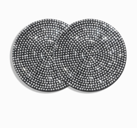 Crystal rhinestone car coasters with premium bling design for cup holders
