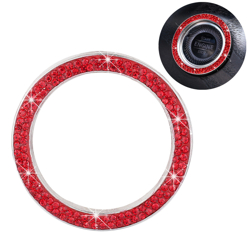 Crystal Start Button Ring - Diamond Car Ignition Sticker Decor