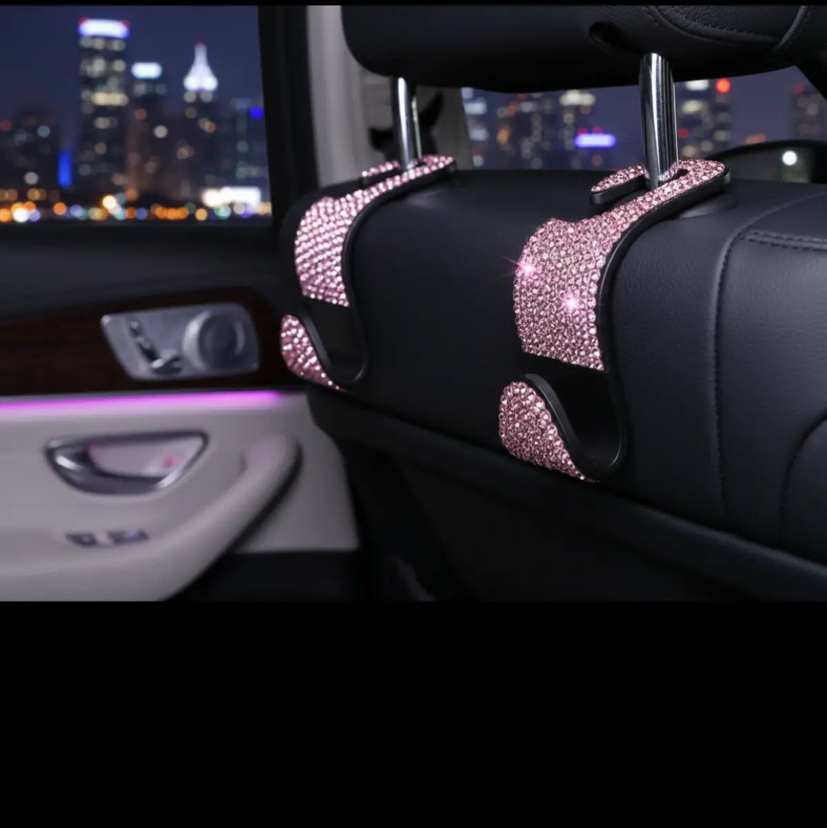 5-Piece Crystal Car Accessories Set - Interior Bling Kit