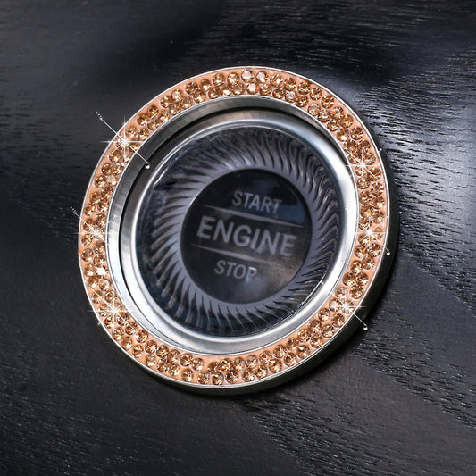 Crystal Start Button Ring - Diamond Car Ignition Sticker Decor