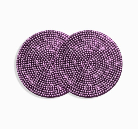 Crystal rhinestone car coasters with premium bling design for cup holders
